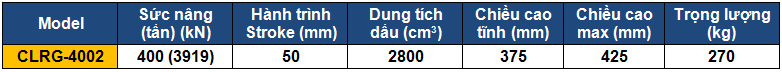 ts ky thuat kich 2 chieu 400 tấn 50 mm