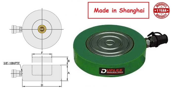 Ultra-low Height Cylinder duplex, stc-15010, kich thuy luc 150 tan, bom tay thuy luc, bom dien thuy luc,
