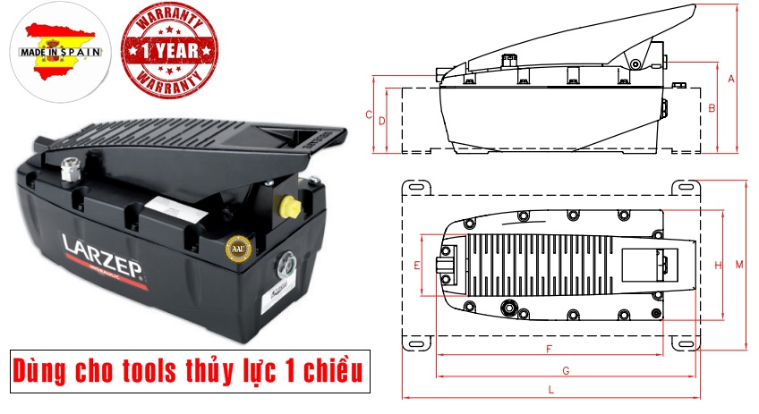 Air hydraulic pumps, z12107, bom khi nen thuy luc, larzep/spain, bom tay thuy luc, bom dien thuy luc, kich thuy luc 1 chieu, kich thuy luc 2 chieu,