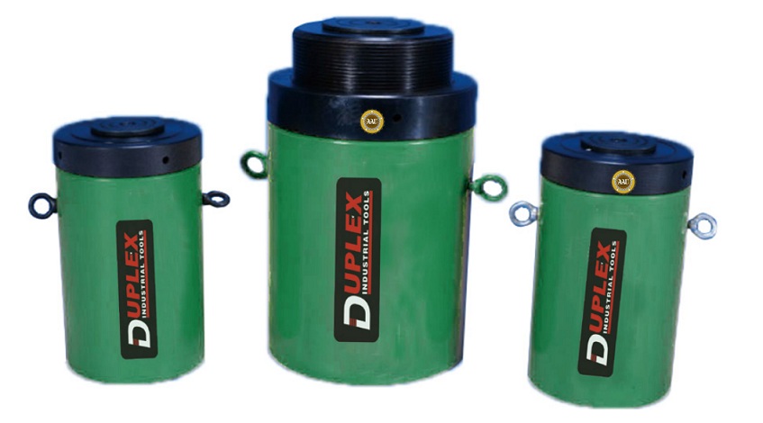 single acting lock nut cylinders, cll-8002, hydraulic cylinder, hydraulic jack, duplex/shanghai, kich thuy luc 1 chieu, bom tay thuy luc, bom dien thuy luc, 
